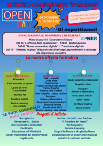 locandina open day 04 dicembre